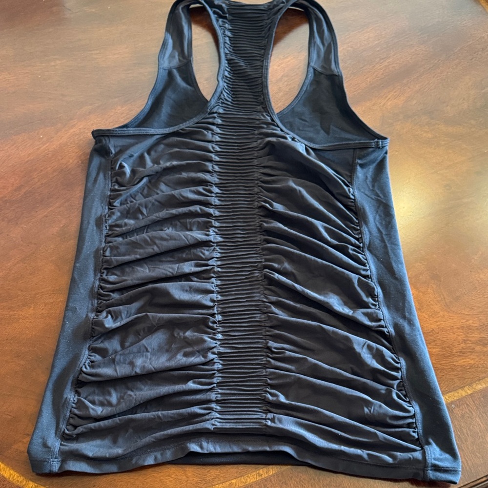 Athleta Black Ruched Tank Top - Size Small